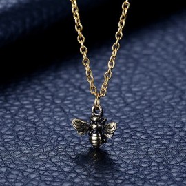 Collier pendentif abeille classique couleur or ou argent !