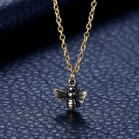 Collar Abeja Clásico con Colgante | Oro o Plata | Joyas Mujer