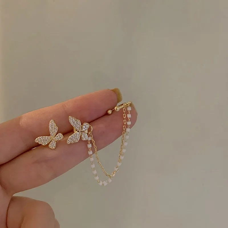 Boucles d'oreilles papillon - couleur or
