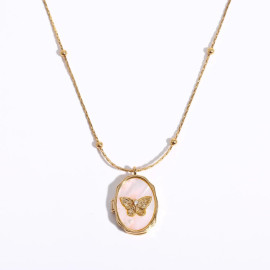 Collier Médaillon Papillon Doré - Élégance et Simplicité pour Elle