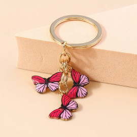 Porte-clés papillon bicolore - modèle 2