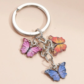 Porte-clés papillon de trois couleurs différentes - modèle 3