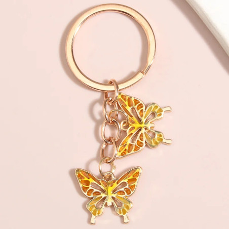 Porte-clés papillon Hallow Design - couleur Jaune