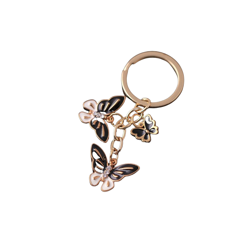 Cute Butterfly Trio Keychain | Unique Gift for Nature Lovers