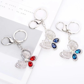 Porte-clés Papillon en Strass - Quatre Couleurs Disponibles !