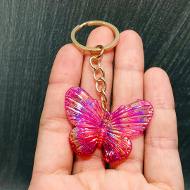 Porte-clés papillon transparent - Modèle 3