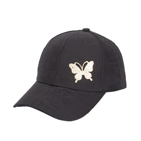 Casquette Mini Papillon Strass - Couleur Noir