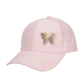 Casquette Mini Papillon Strass - Couleur Rose