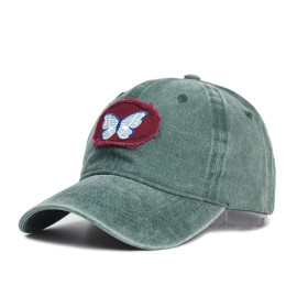 Casquettes de baseball à Broderie Papillon - Couleur Vert