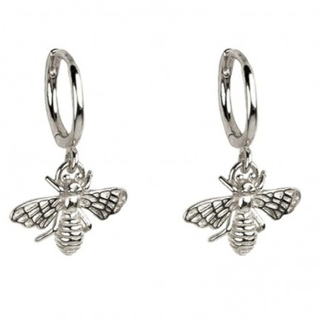 magnifiques Boucles d'oreilles goutte d'abeille plaqué argent