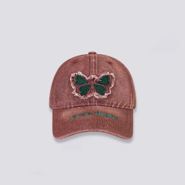 Casquette Papillon en Dénim Free Flight - Couleur Rouge