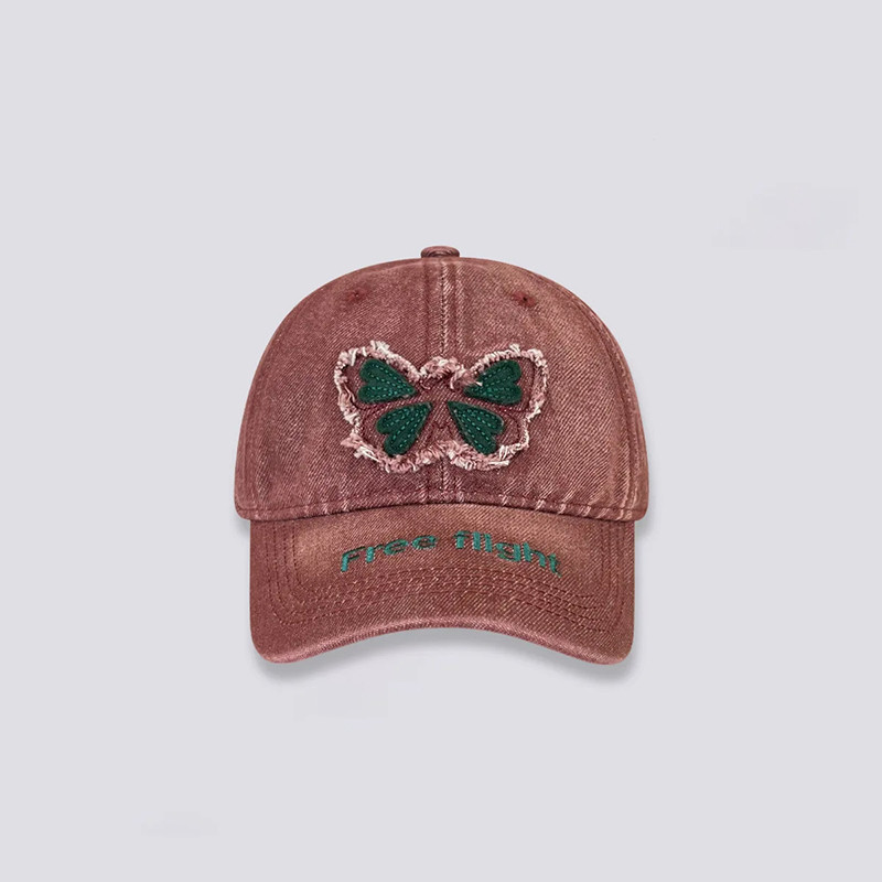 Casquette Papillon en Dénim Free Flight - Couleur Rouge