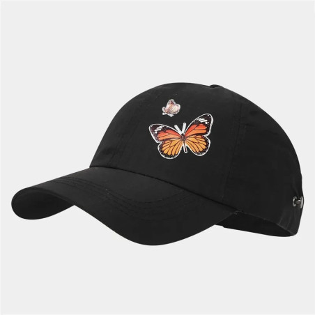 Casquette petits Papillons Volants en polyester - Couleur Noir