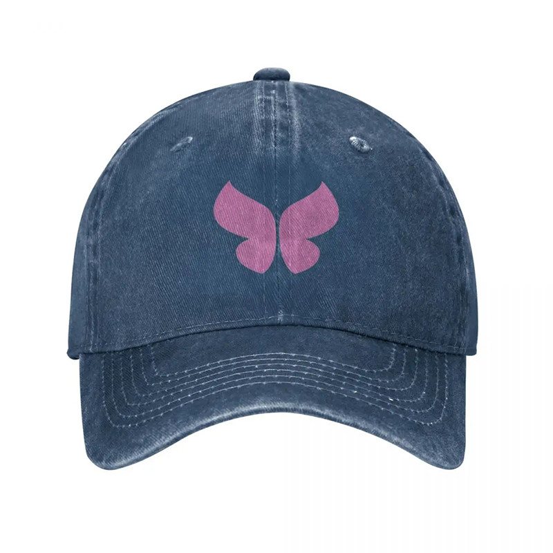 Casquette Papillon Vintage motif Papillon Rose - Couleur Bleu