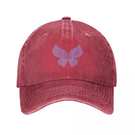 Casquette Papillon Vintage motif Papillon Rose - Couleur rouge