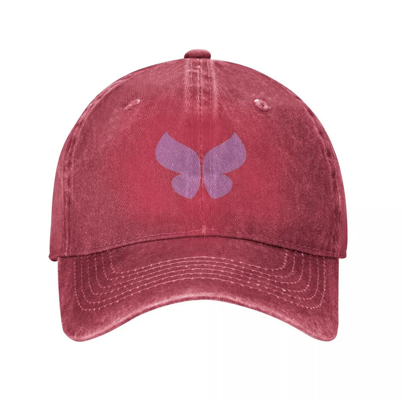 Casquette Papillon Vintage motif Papillon Rose - Couleur rouge