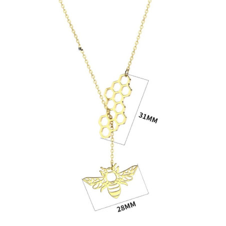 dimensions Pendentif abeille géométrique