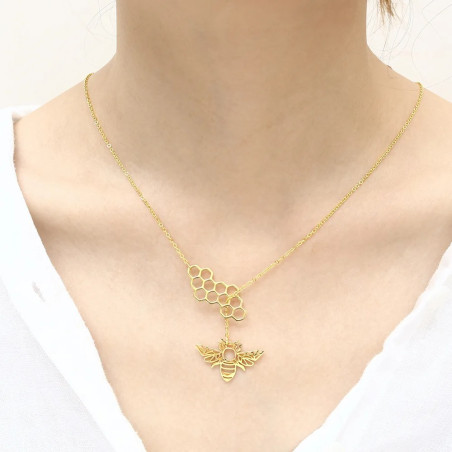 Magnifique Pendentif abeille géométrique
