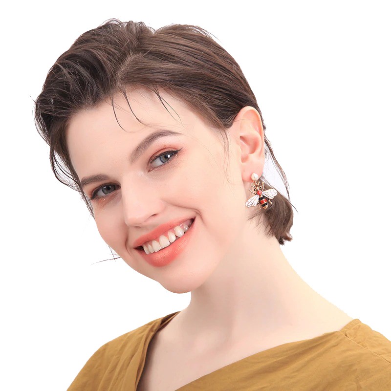 magnifiques boucles d'oreilles pendantes en cristal rouge