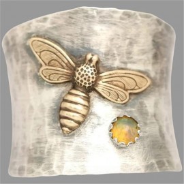 Bague abeille Vintage pour femme plaqué or deux tons !