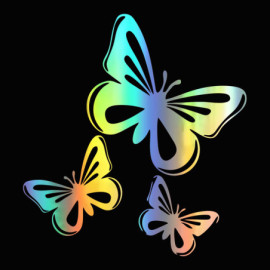 Stickers Papillons - Vols des Papillons Multicolore