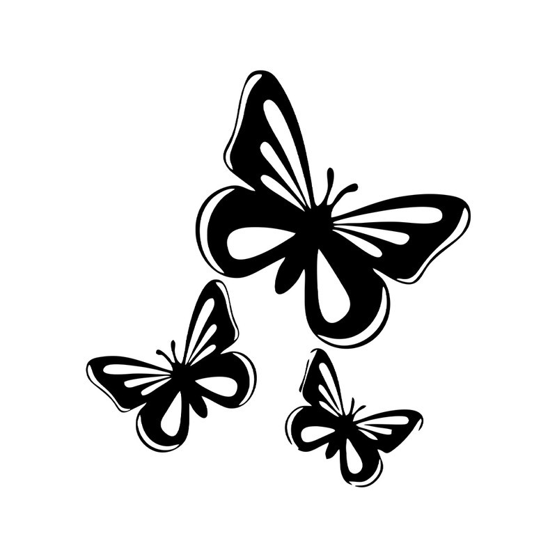 Stickers Papillons - Vols des Papillons Noir