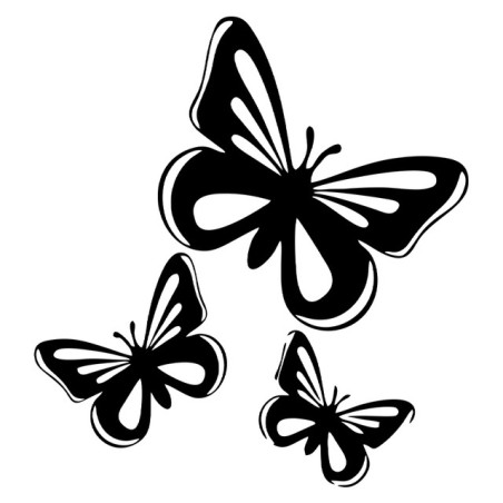 Stickers Papillons - Vols des Papillons Noir