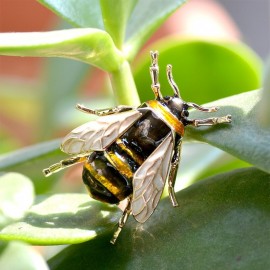 Magnifique Mini broche abeille en émail