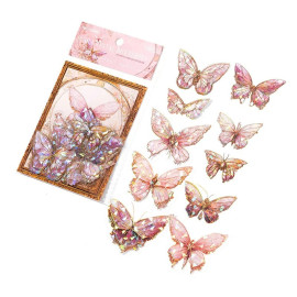 Autocollants Muraux Papillon 3D | 20 Pièces Scintillantes | Décor Mural Féerique