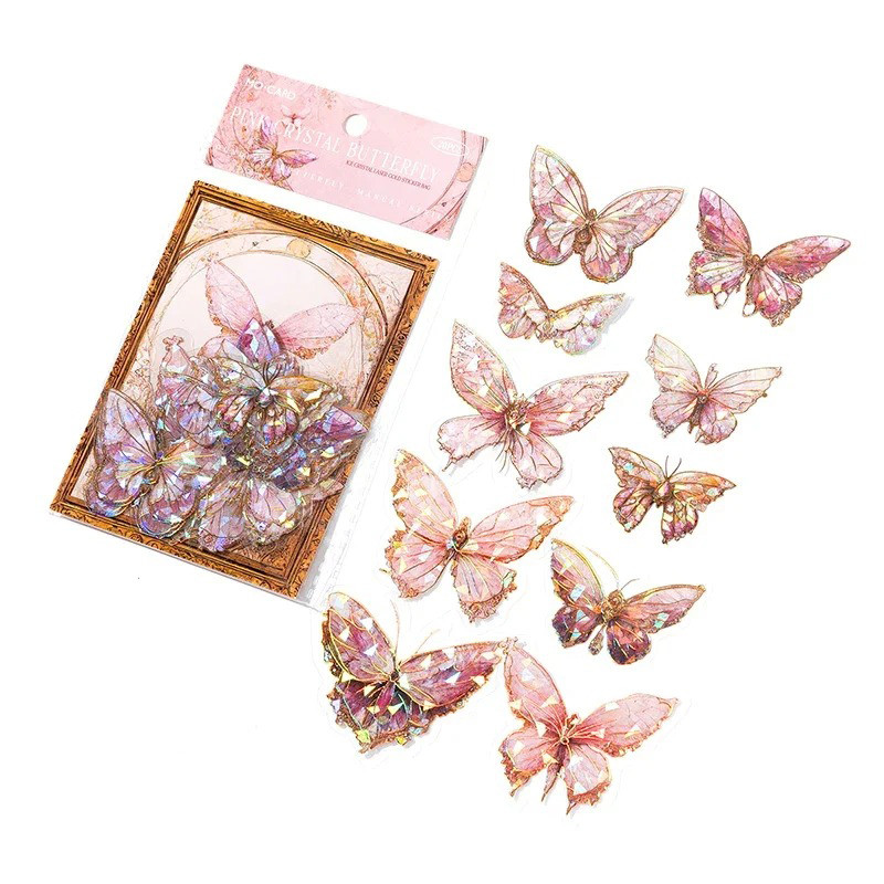 3D Butterfly Wall Stickers | Set of 20 Shimmering Decals