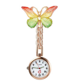 Montre d'infirmière Papillon en Résine colorée couleur Multicolore