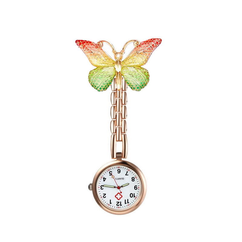 Montre d'infirmière Papillon en Résine colorée couleur Multicolore