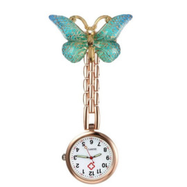 Montre d'infirmière Papillon en Résine colorée couleur Vert