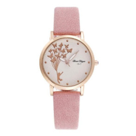 Montres Bracelet Papillon à Quartz couleur Rose