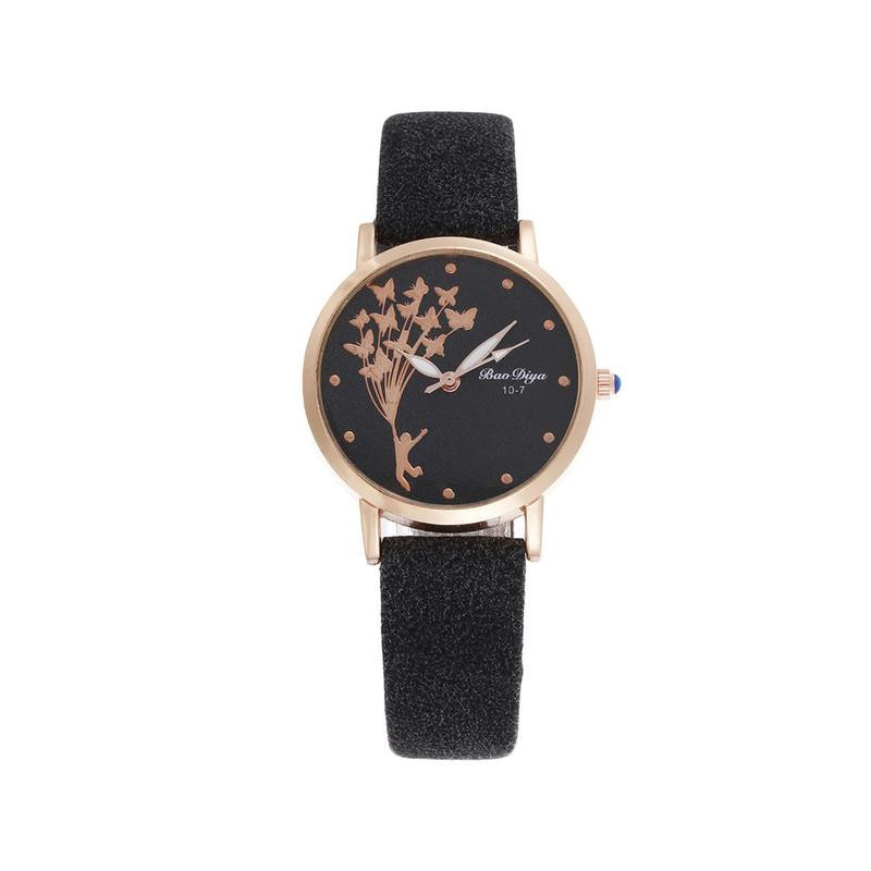 Montres Bracelet Papillon à Quartz couleur Noir