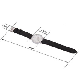 dimensions de la Montre Papillon élégant à Quartz avec bracelet en cuir pour femmes - 3 couleurs au choix!