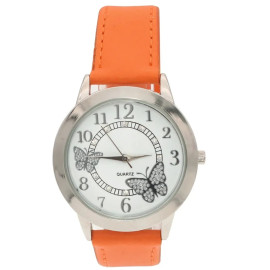 Montres-bracelet à Quartz pour femmes couleur orange