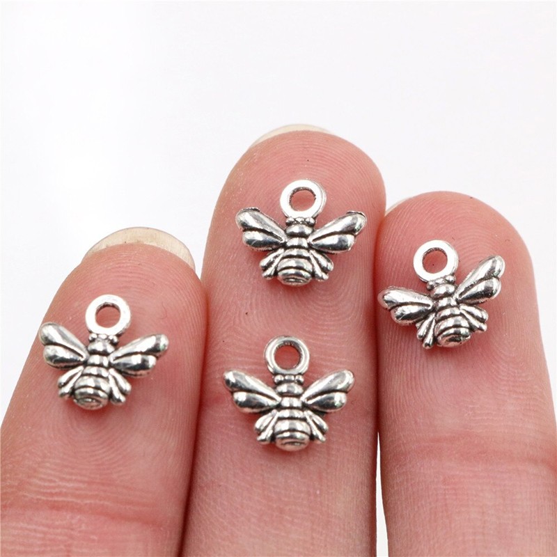 Lot 30 pièces pendentifs abeille Couleur Argent