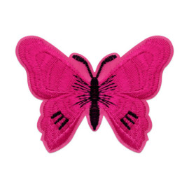 Écussons Papillons Brodés Thermocollants - Lot de 6 pièces - couleur Rose