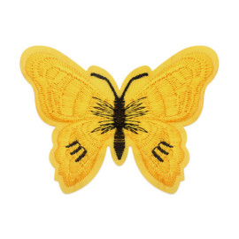 Écussons Papillons Brodés Thermocollants - Lot de 6 pièces - couleur Jaune