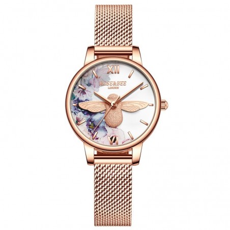 Magnifique montre Abeille pour femmes - Quartz japonais - bracelet metal