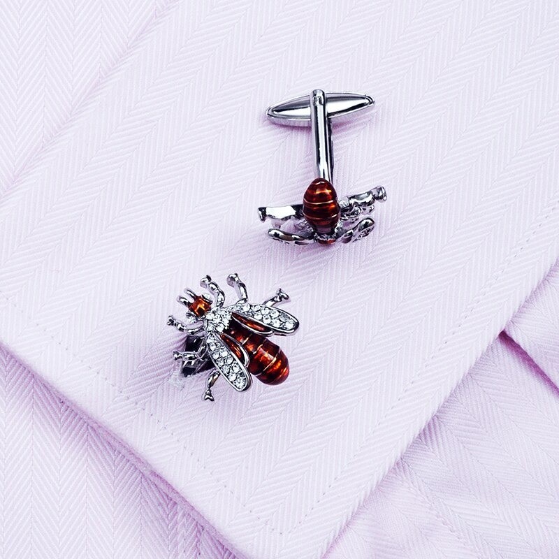 Boutons de manchette abeille pour hommes