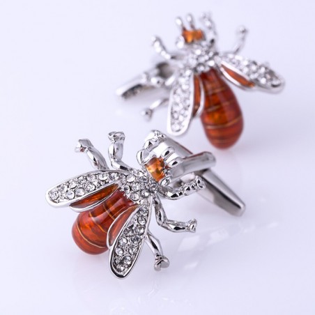 magnifiques boutons de manchette abeille pour hommes