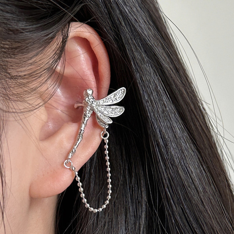 Boucle d'oreilles Libéllule faux Piercing à pince - 1 pièce