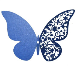 Autocollant Papillons 3D Papillons Papier Nacré - couleur bleu
