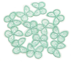 Vert Écussons Papillons Ailes Papillon Brodés en Maille - Lot de 20 pièces - 9 couleurs au choix