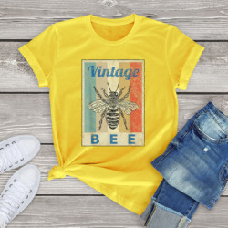 T-shirt Abeille BEE Vintage jaune