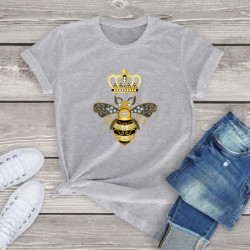 T-shirt Abeilles pour femme Reine des Abeilles Couleur Gris Clair