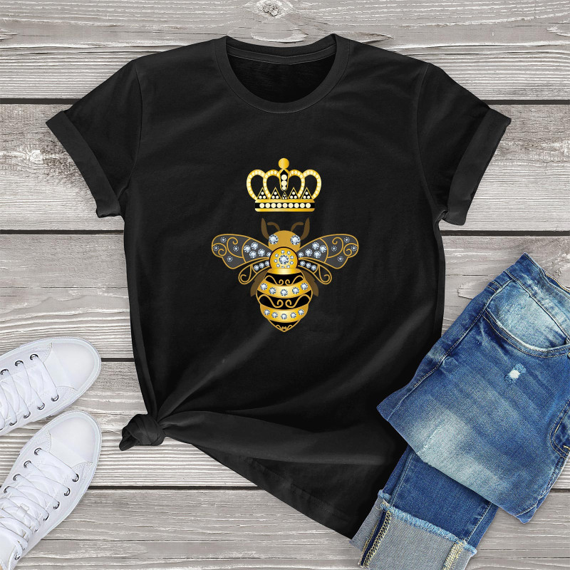 T-shirt Abeilles pour femme Reine des Abeilles Couleur Noir