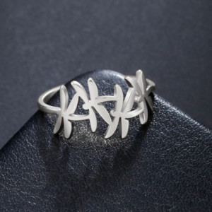 Bague Libéllule Style Minimaliste en Accier Inoxydable Couleur Argent